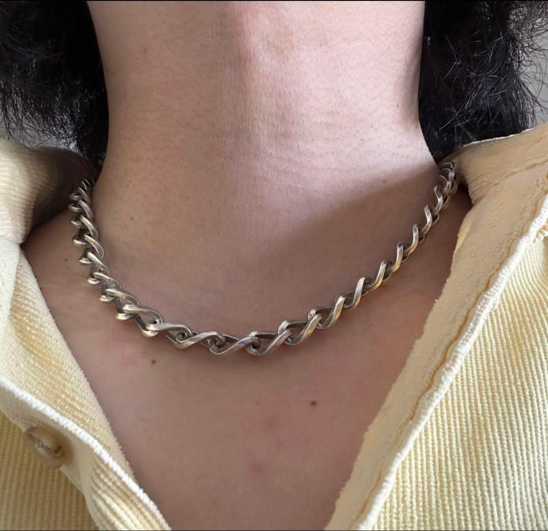 「期間限定値下げ」ヴィンテージ チェーンリンクネックレス シルバー925