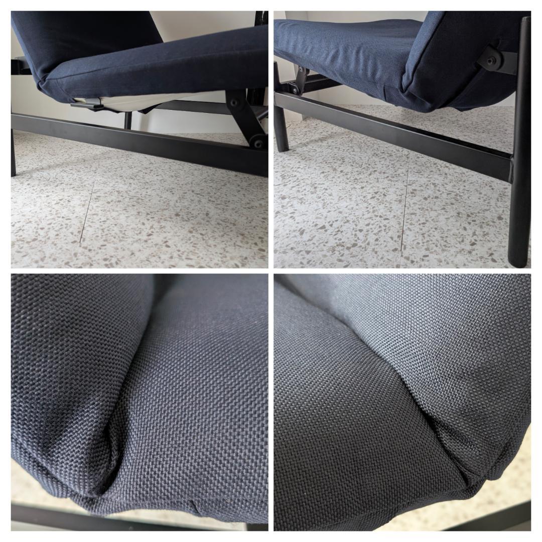 USED MUJI 無印良品 リクライニング ラウンジソファ ネイビー 廃番