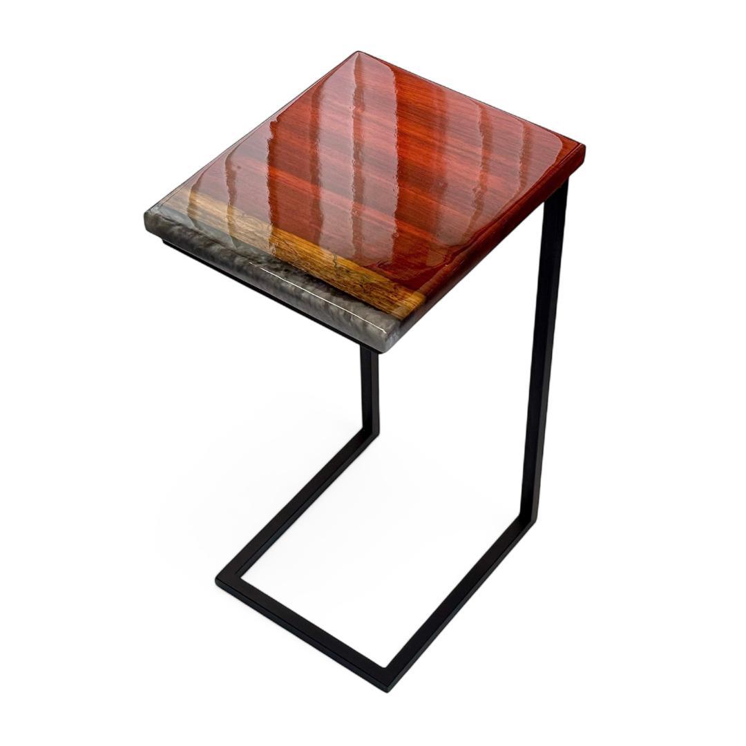 サイドテーブル アイアン 木製 コの字 アンティーク ベッド 北欧風 モダン