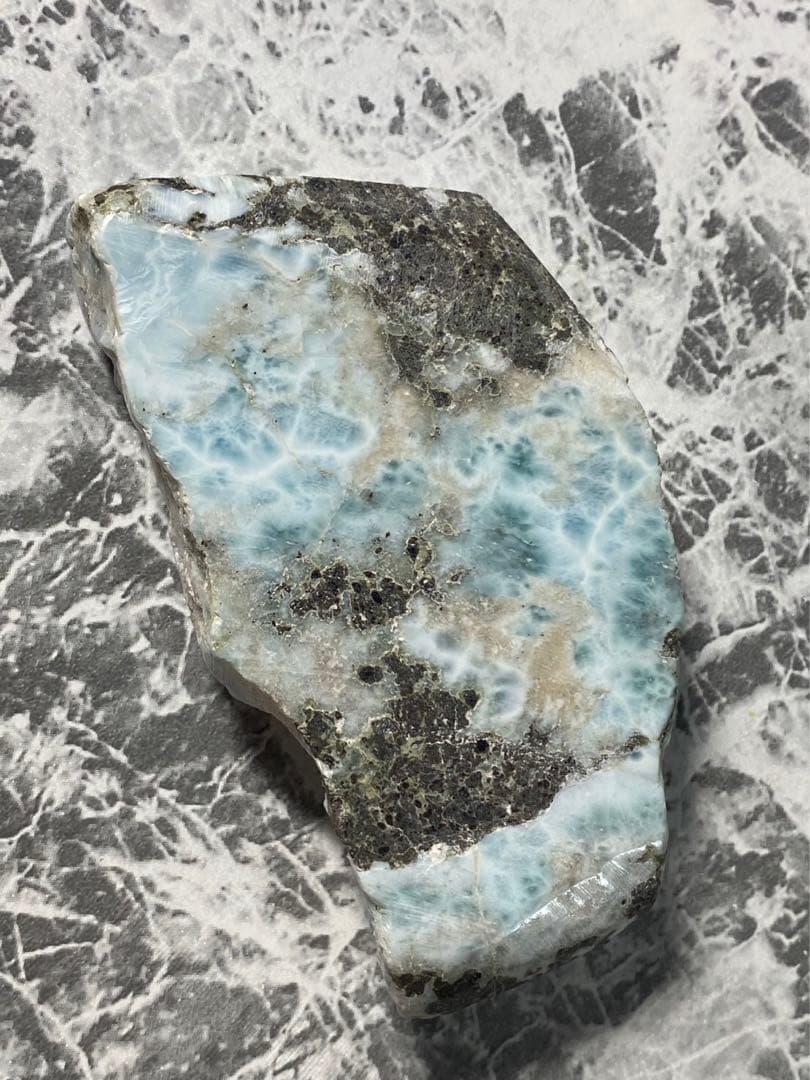 ドミニカ産 ラリマー スライス 原石 置物