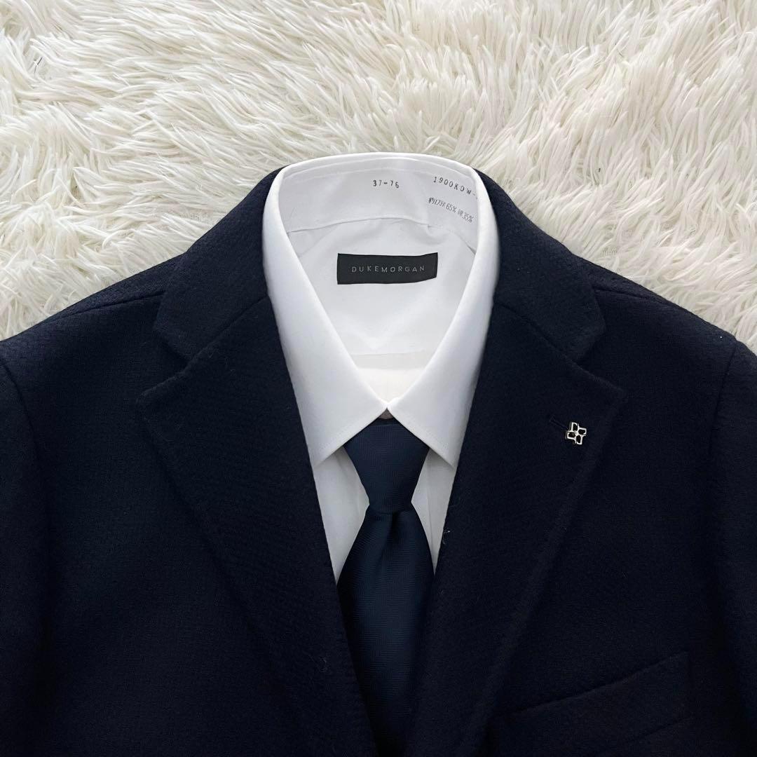 <美品>TAGLIATORE ウール カシミヤ ネイビー チェスターコート 46