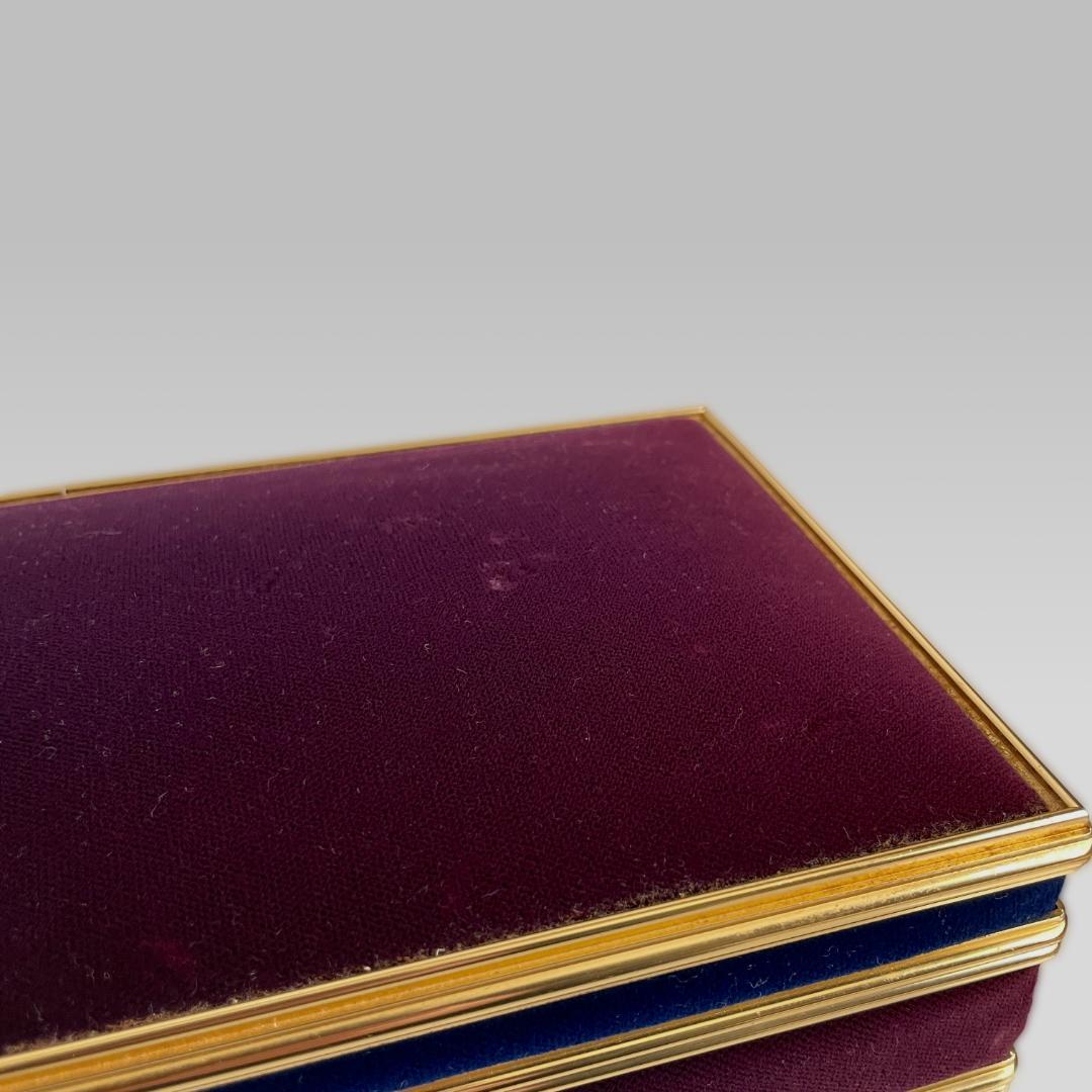 80s【ヴィンテージ】ベロア クラシックデザイン ジュエリーボックス ケース