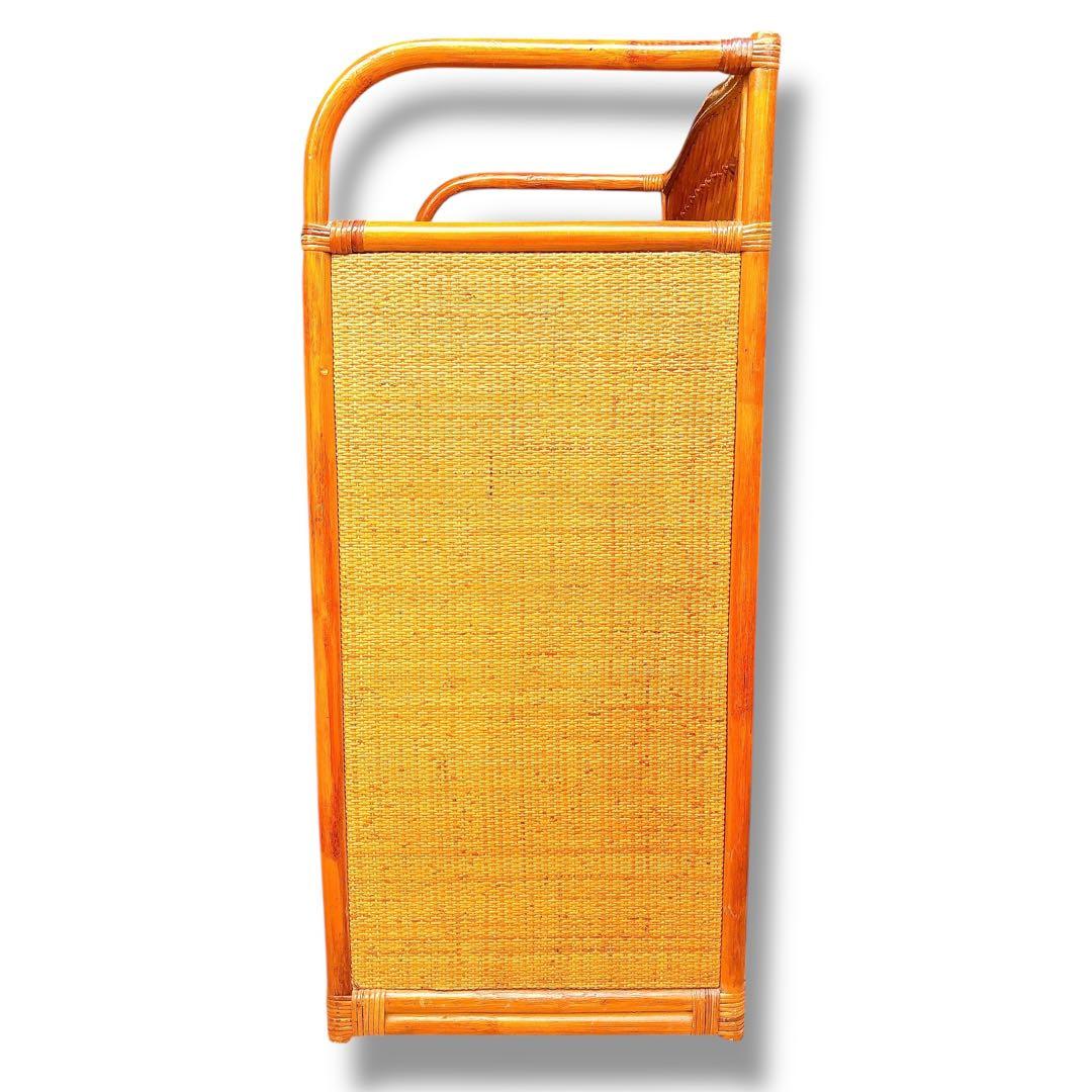 美品 ラタン調 籐 タンス チェスト 5段収納家具 ナチュラル 引き出し6個