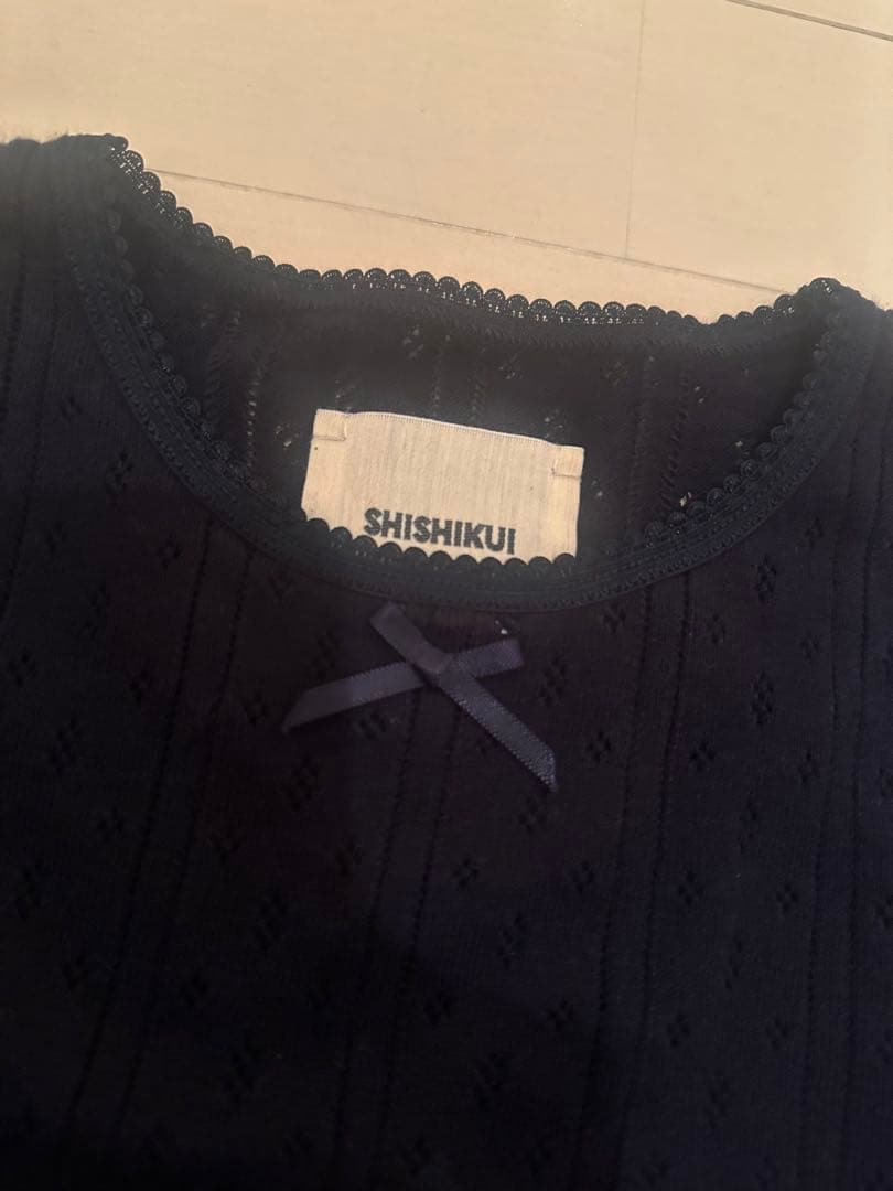 SHISHIKUI eyelet long NAVY 新品未使用