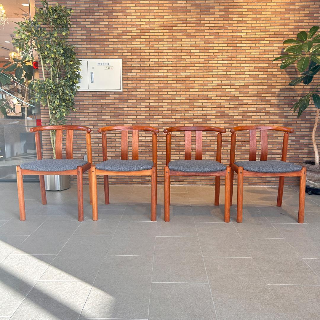 【希少】♥北欧 Uldum Møbelfabrik ダイニングチェア　4脚セット