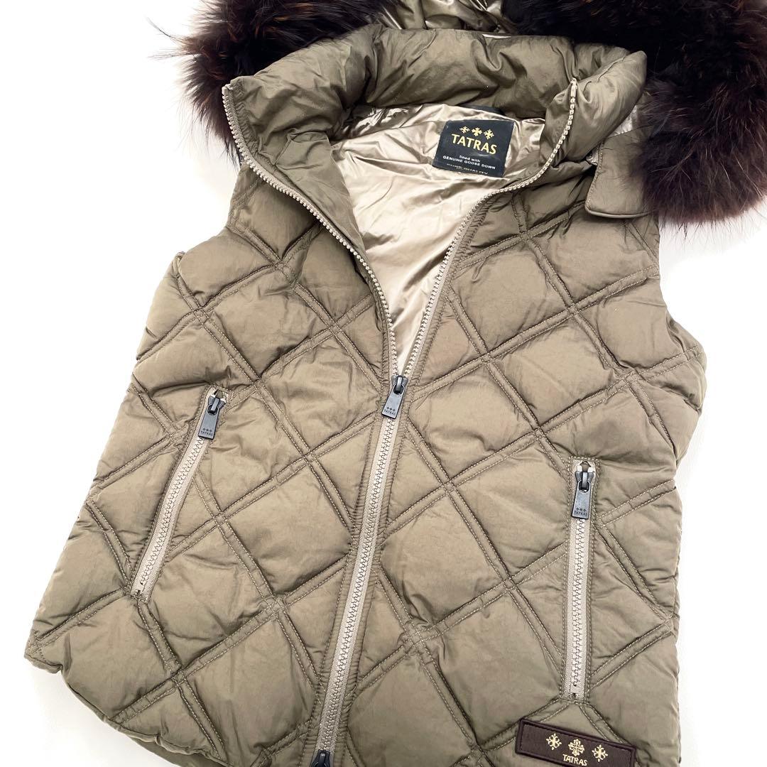 【美品】タトラス ダウンベスト FILOMENA 1 カーキ キルティング