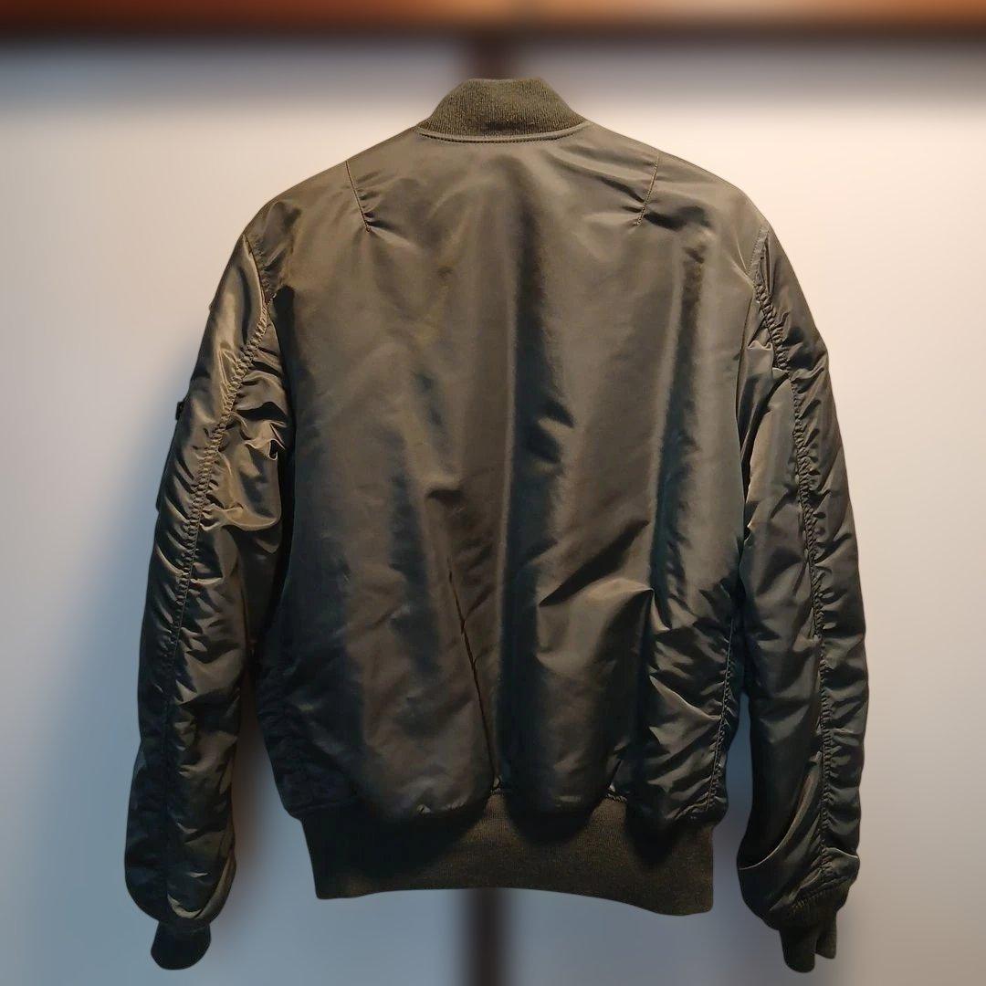 フライトジャケットMA1 AIRCREW TIGHT PATCH濃緑灰L新品同様