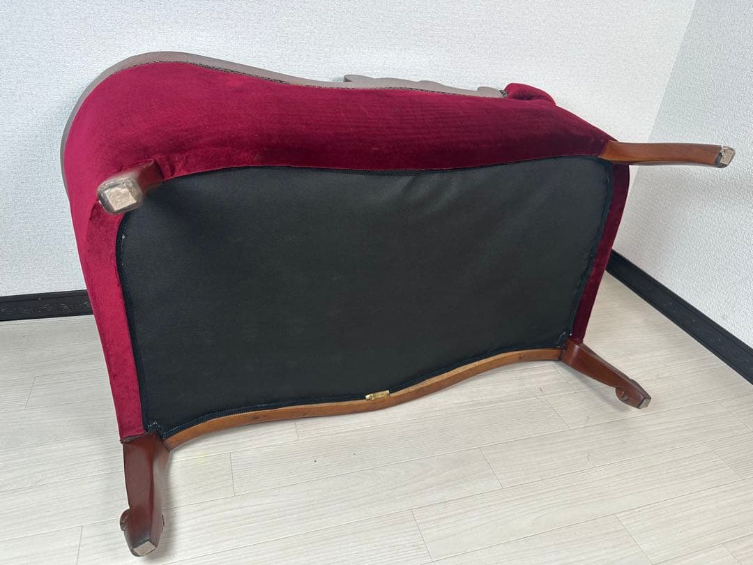 アンティーク調 ベンチソファ 猫足 ロココ調 クラシカル カウチソファ ※i1※