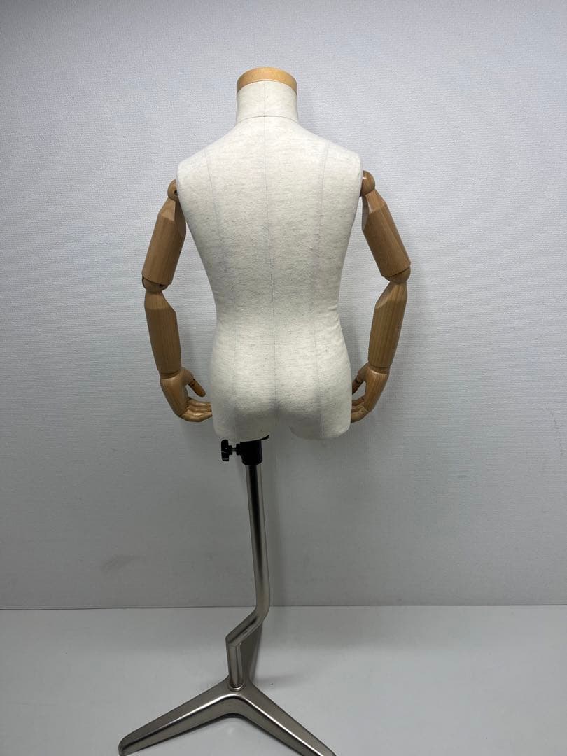 キッズ　子供 半身 腕付き トルソー 幼児　アイボリー マネキン 土台付