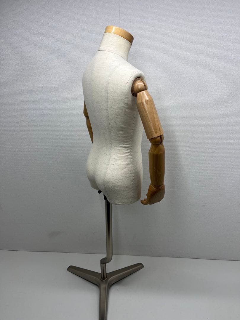 キッズ　子供 半身 腕付き トルソー 幼児　アイボリー マネキン 土台付