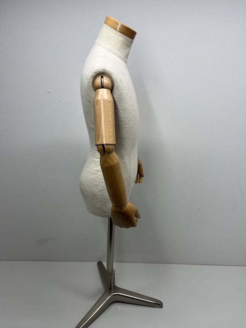 キッズ　子供 半身 腕付き トルソー 幼児　アイボリー マネキン 土台付