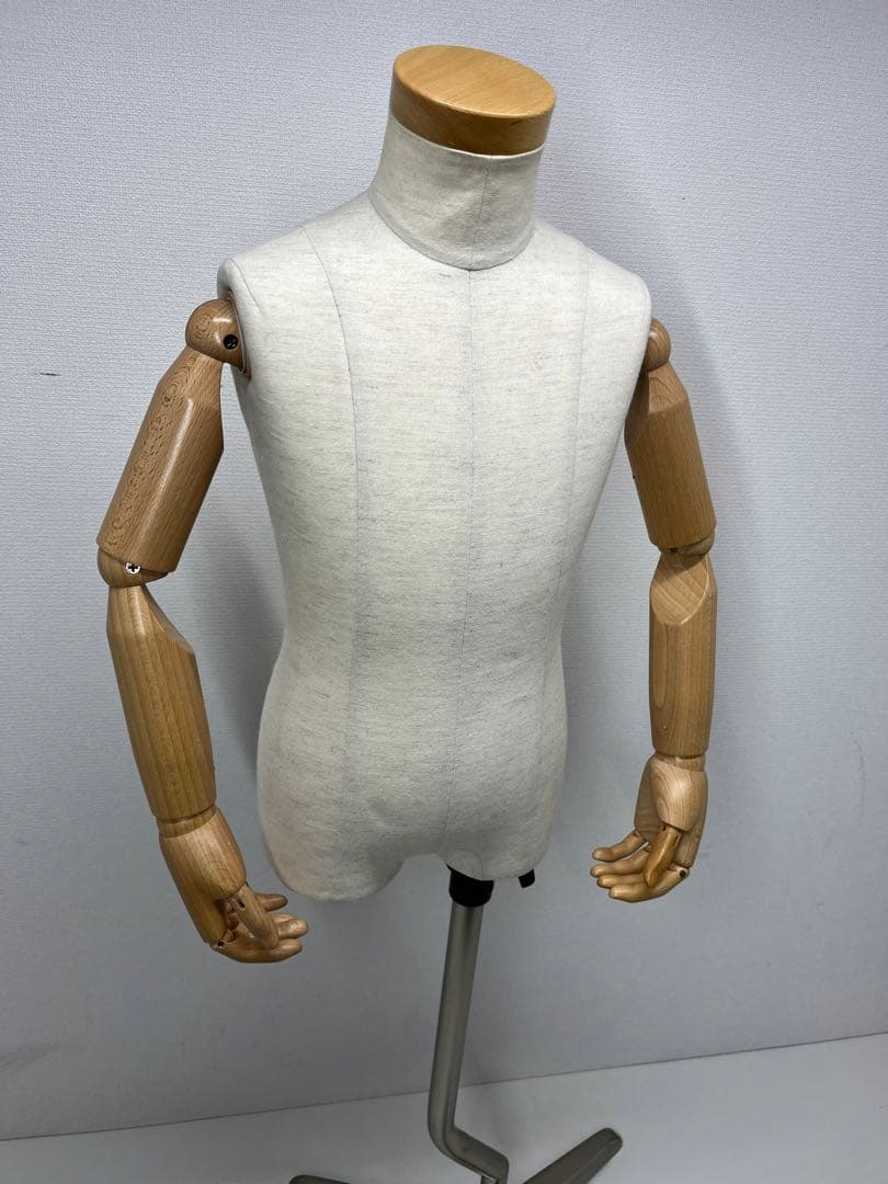 キッズ　子供 半身 腕付き トルソー 幼児　アイボリー マネキン 土台付