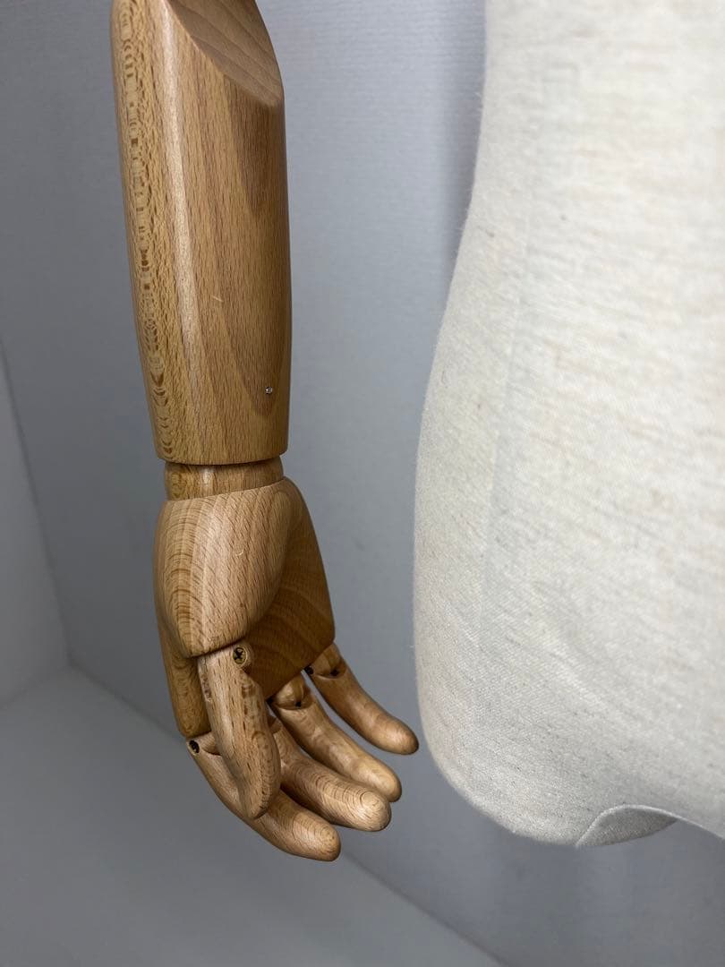 キッズ　子供 半身 腕付き トルソー 幼児　アイボリー マネキン 土台付