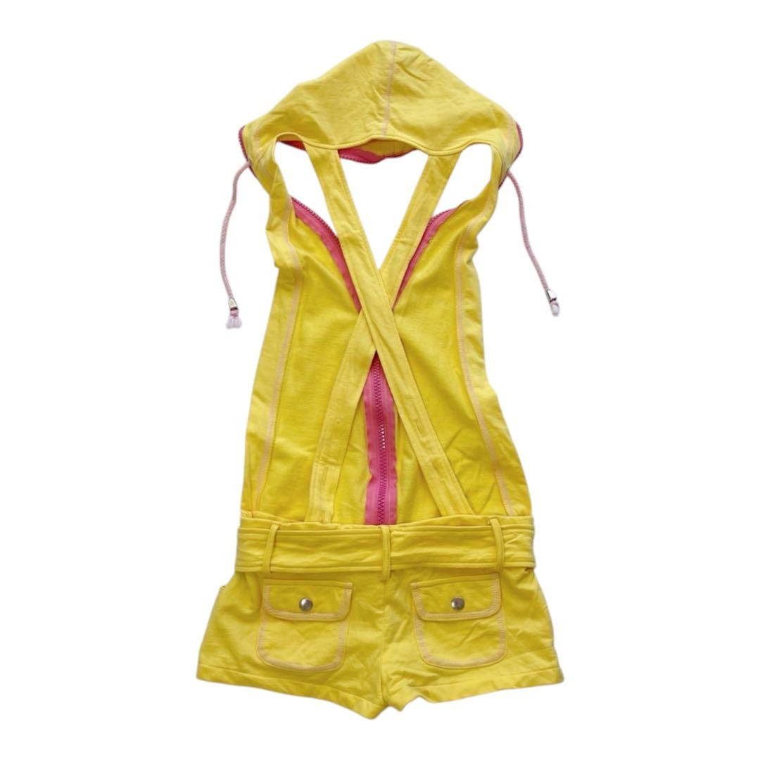 y2k 平成ギャル 派手 背中開き ベルト付き サロペット フェアリーグランジ