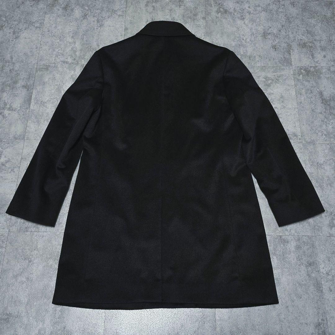 未使用級 archive ステンカラーコート L カシミア混 ウールコート 黒