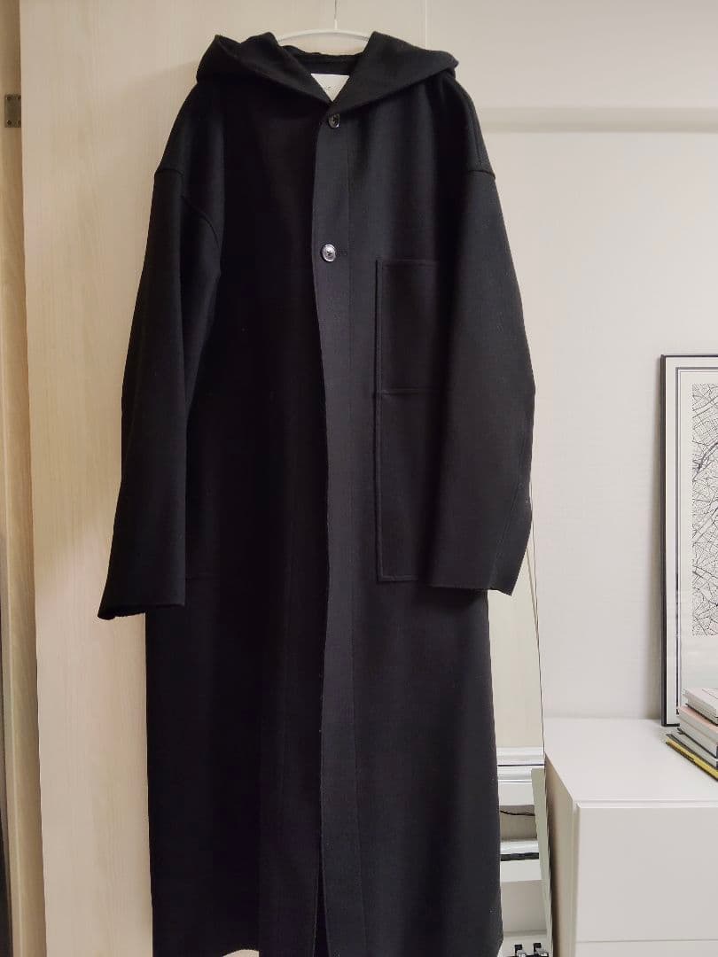 ハイク　HYKE メルトンフーデッドコート　ロングコート