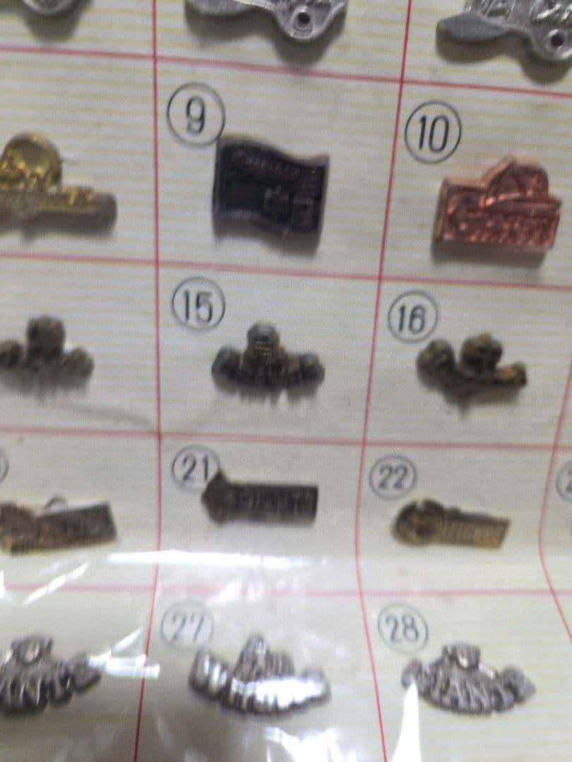 BASEBallダイカスト野球バッチ合金60セット