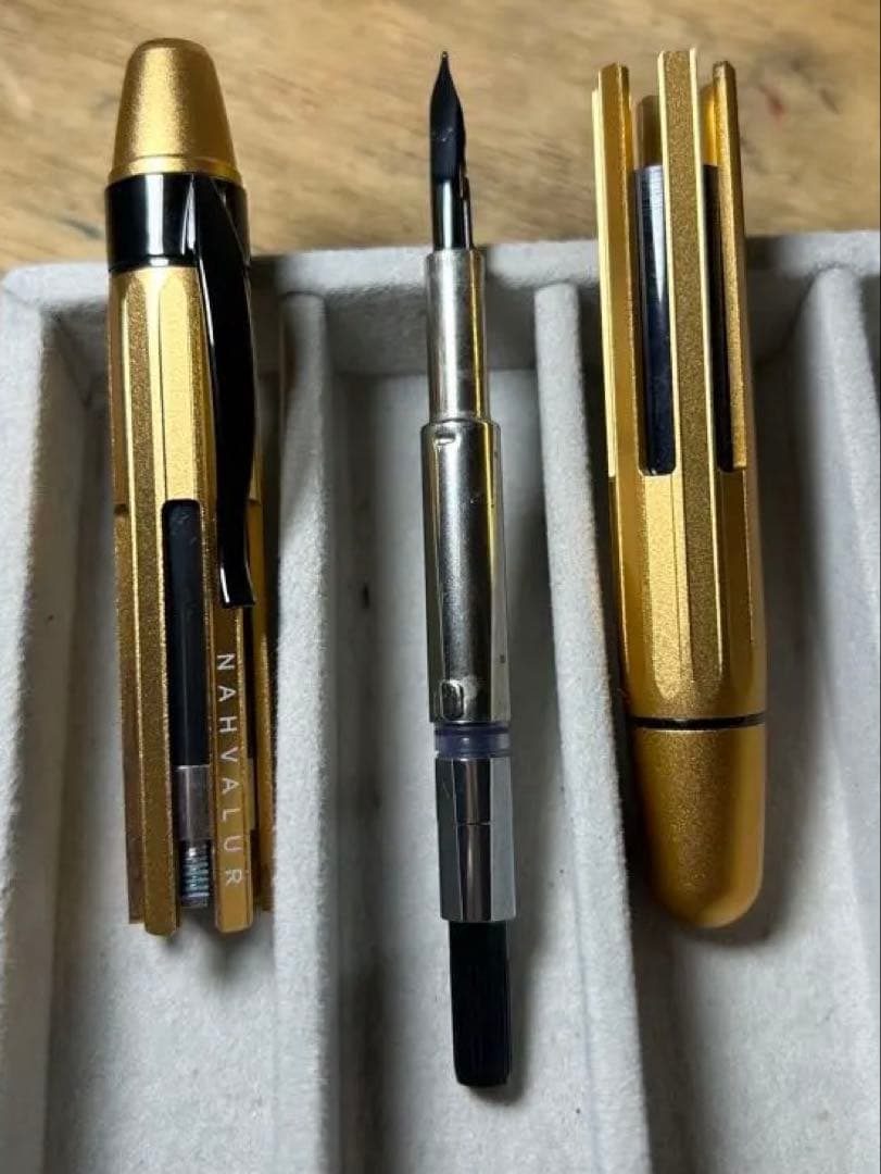 ナーバル Electrum　キャップレス万年筆