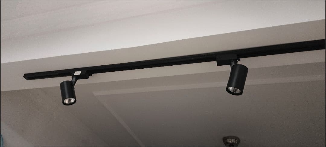 黒いスポットライト レール式