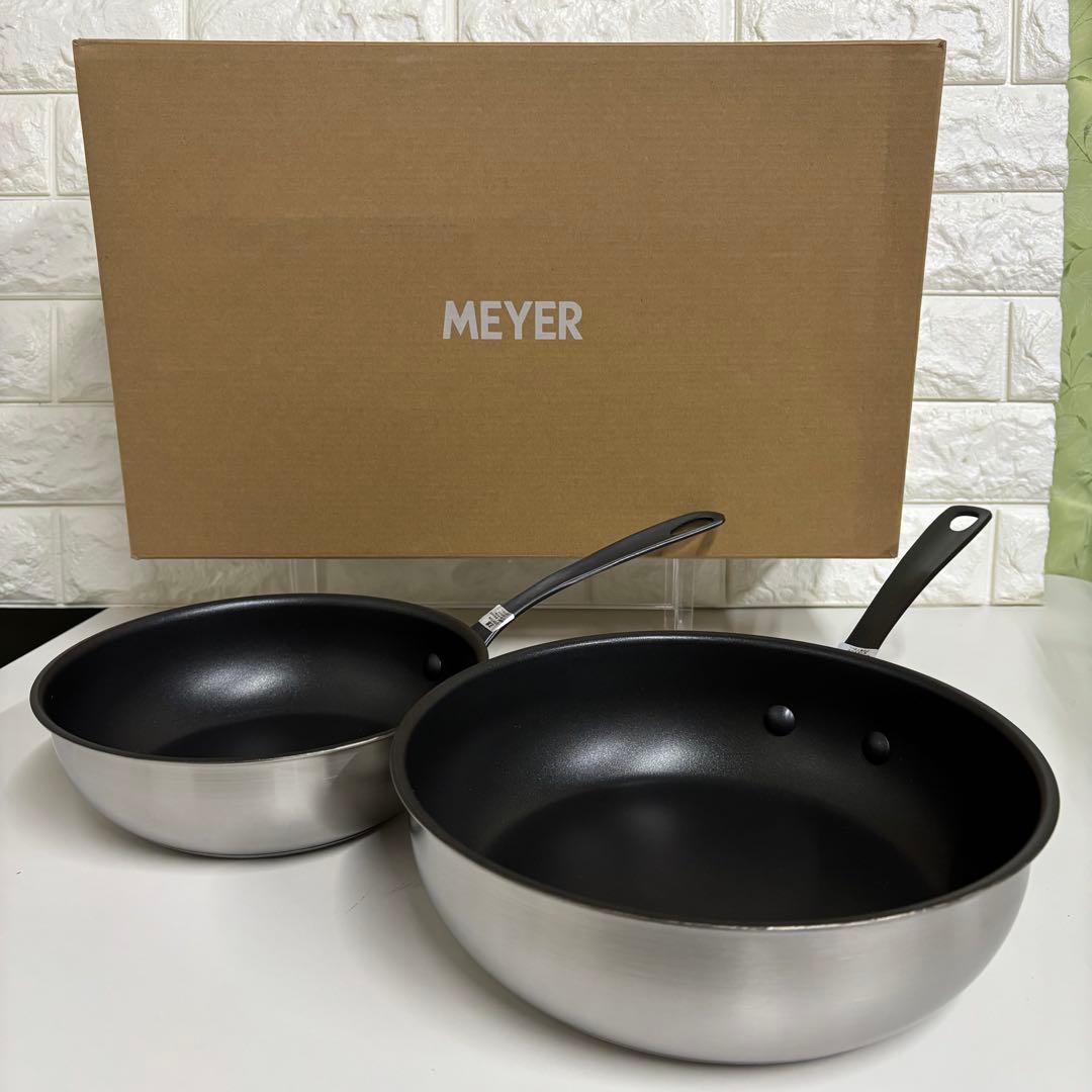 @2 MEYER フライパン　20cm&24cm マイヤー　ジャストフィットパン