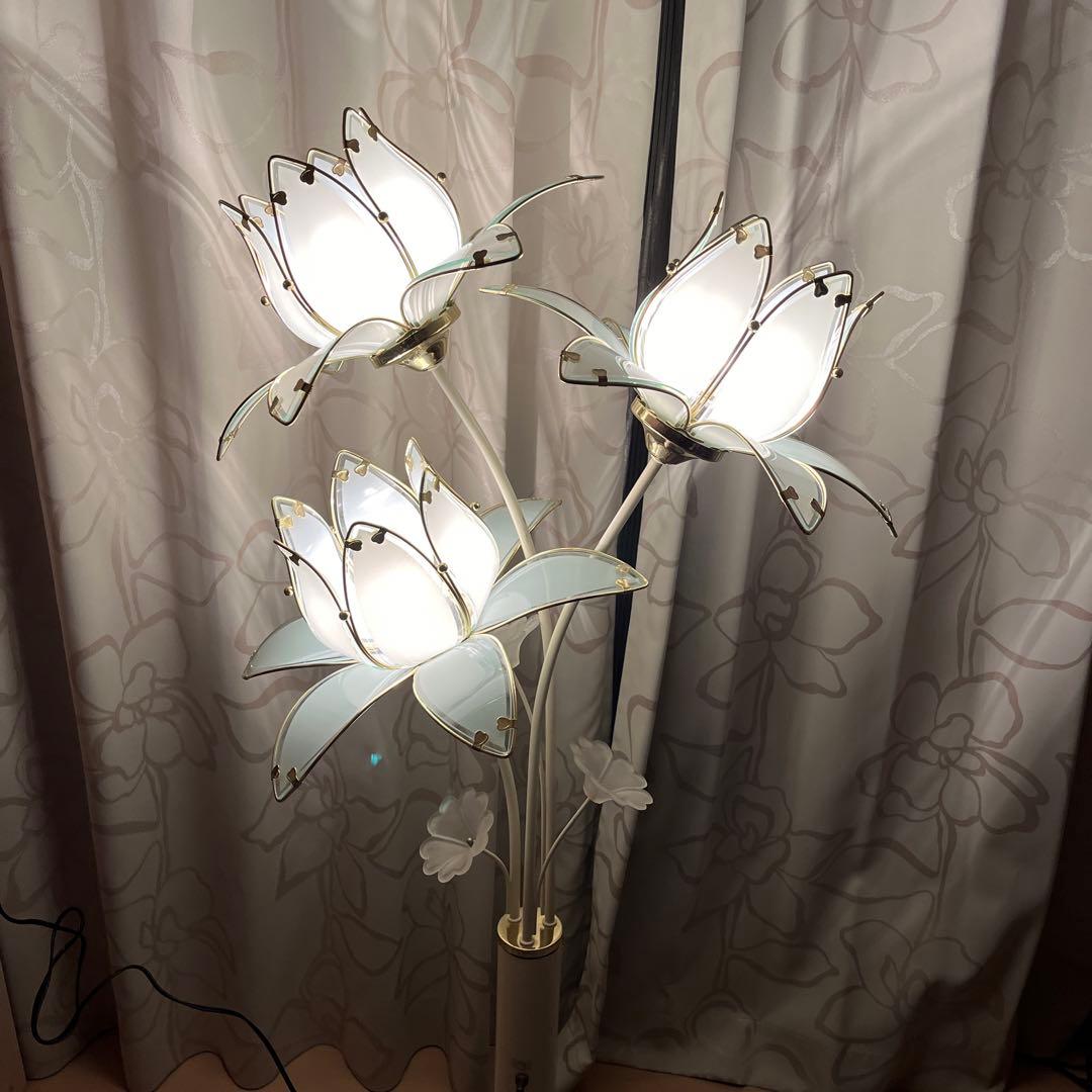 アンティーク　フロアライト　フラワーライトスタンド　★購入者様引き取り限定商品★