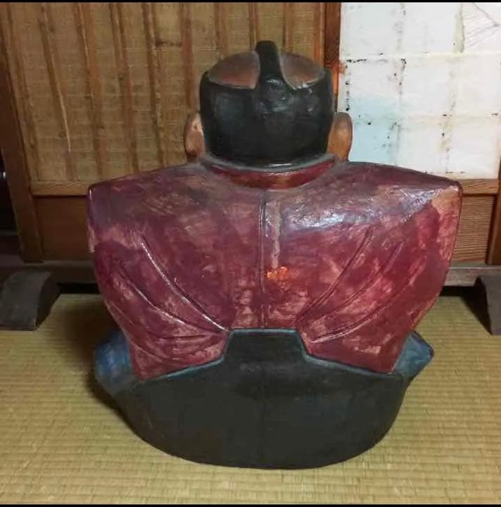 珍品  福助の巨大な、置物 年代物