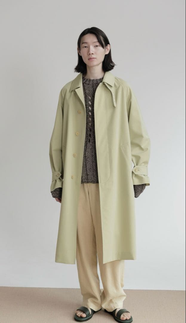 新品AURALEE SOUTIEN COLLAR COAT／ピスタチオグリーン