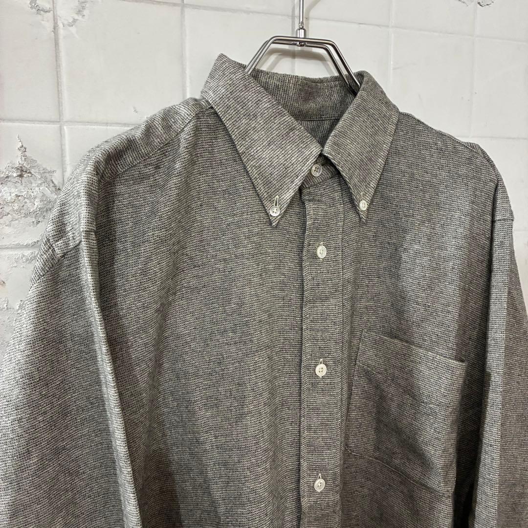 美品 HERMES エルメス セリエボタン カシミヤ×シルク ボタンダウンシャツ