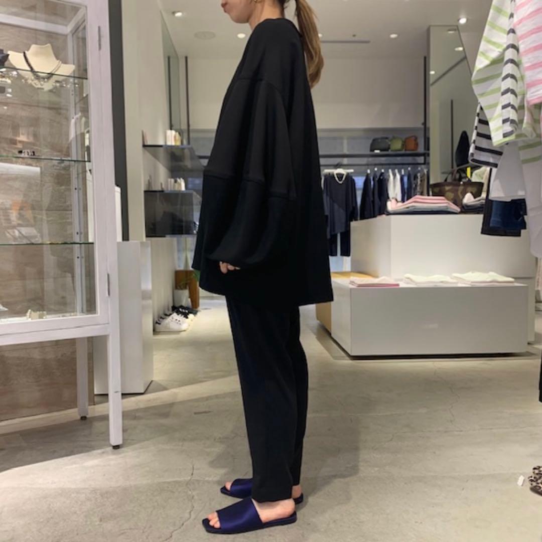 【美品✨】エンフォルド PEジョーゼット ドレープスリーブプルオーバー ブラック