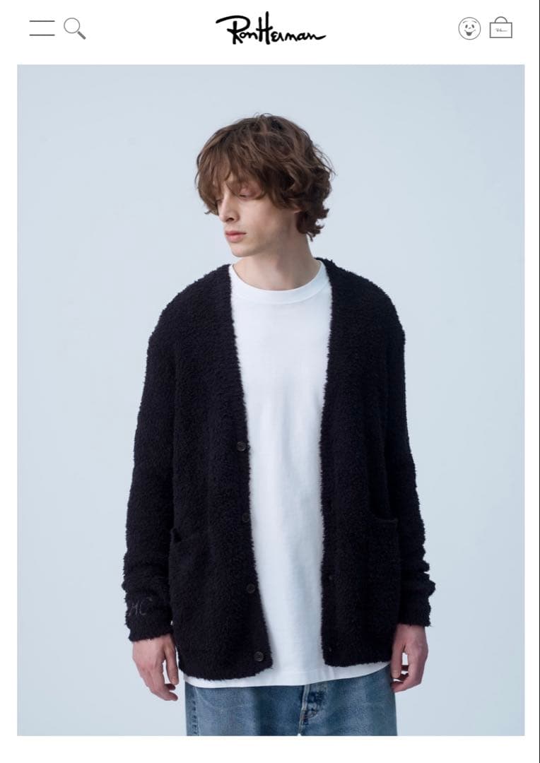 RonHerman BAREFOOT DREAMS ブラック カーディガン M