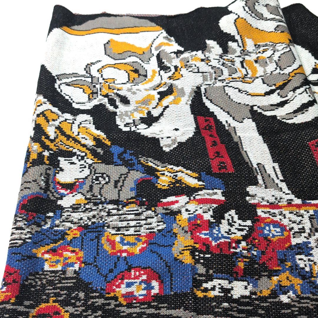 STORAMA アート柄 ブラック ストール JS-004