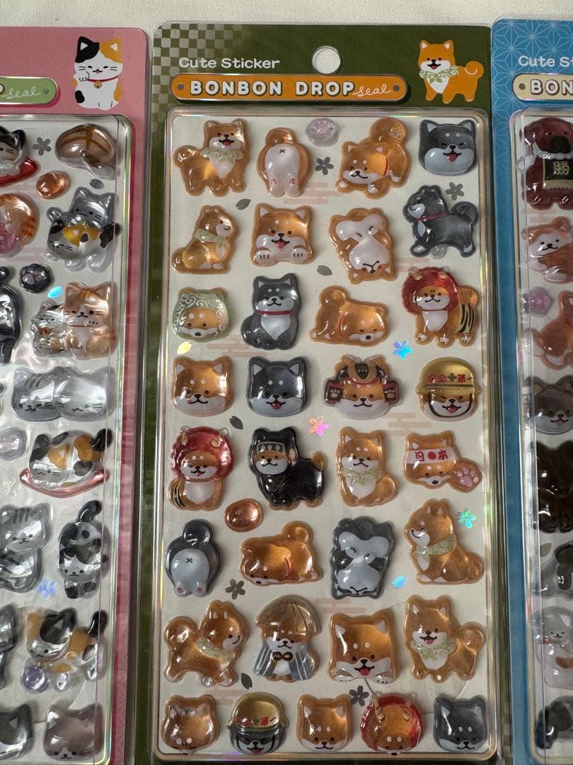 【新品未開封】和柄　ボンボンドロップシール15枚セット