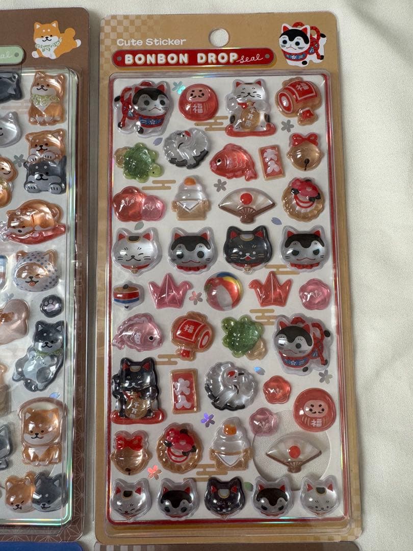 【新品未開封】和柄　ボンボンドロップシール15枚セット