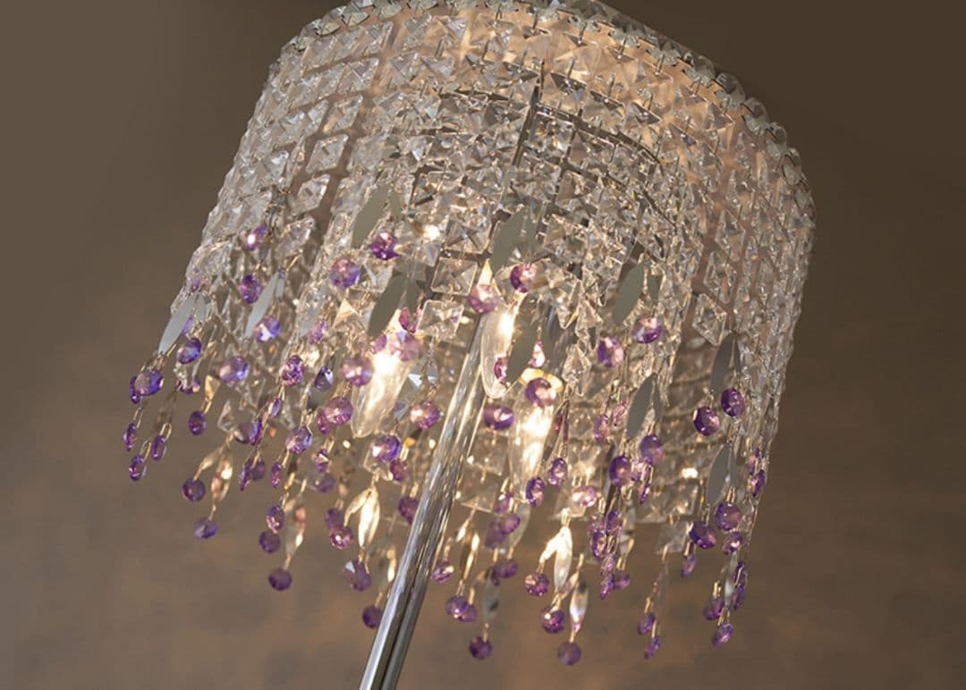 高級 クリスタルガラス 3灯シャンデリア フロアランプ 間接照明 フロアライト