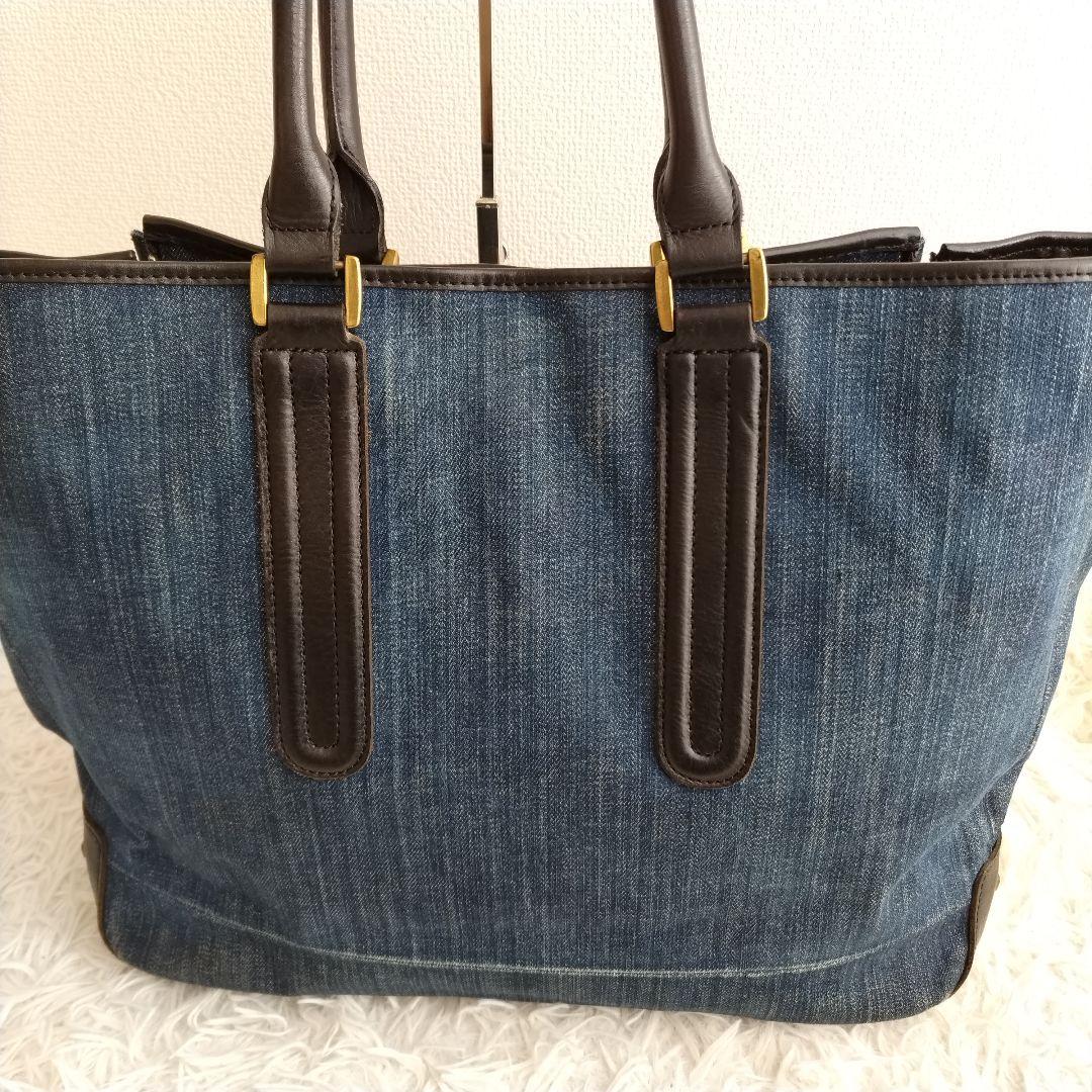 DIESEL　ディーゼル　トートバッグ　デニム　A4サイズ　レザー ハンドバッグ