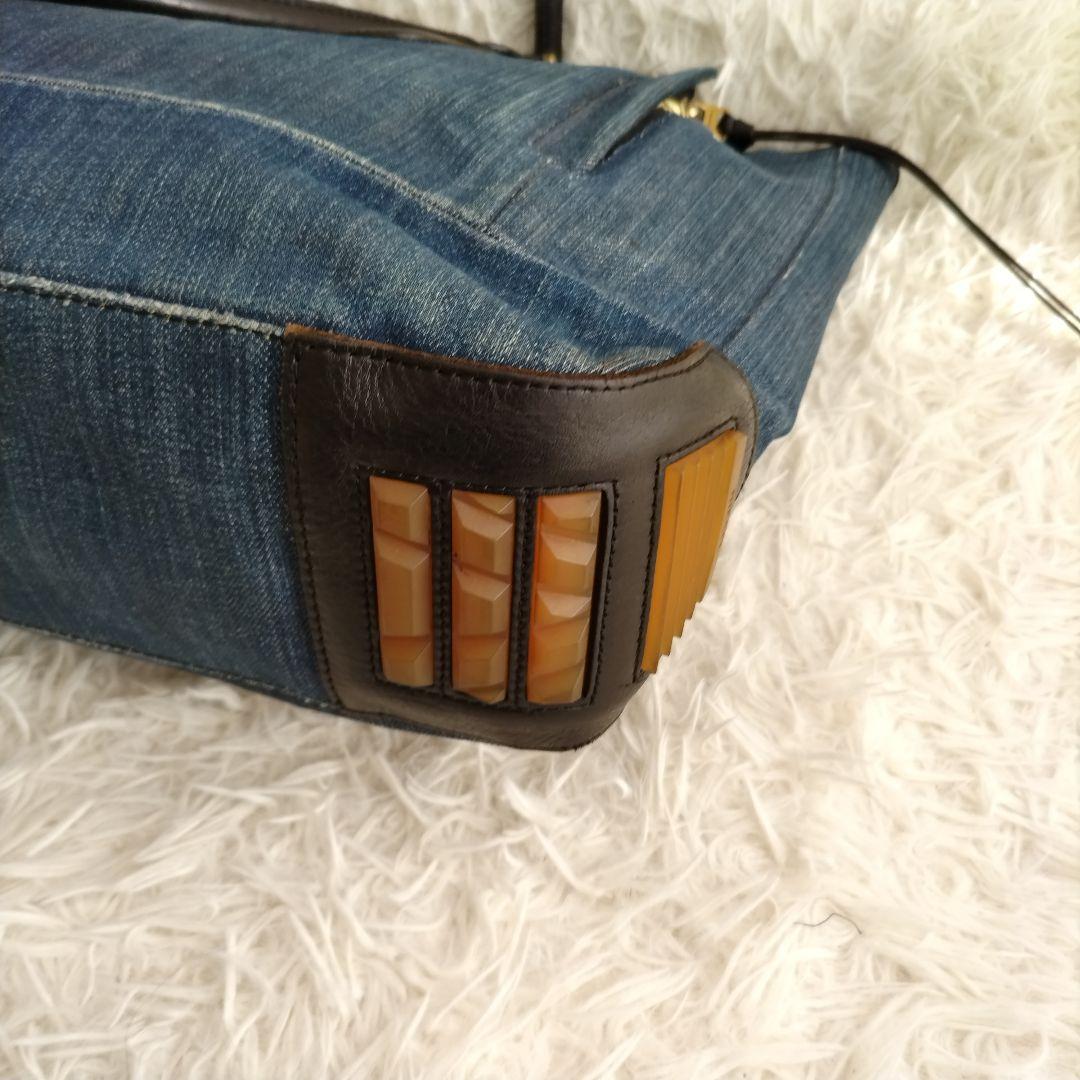 DIESEL　ディーゼル　トートバッグ　デニム　A4サイズ　レザー ハンドバッグ