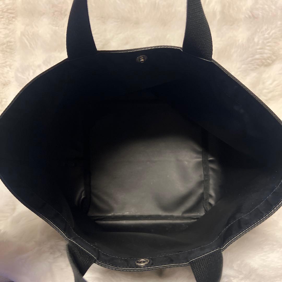 Herve Chapelier 舟型トートM 707C ノワール×ノワール