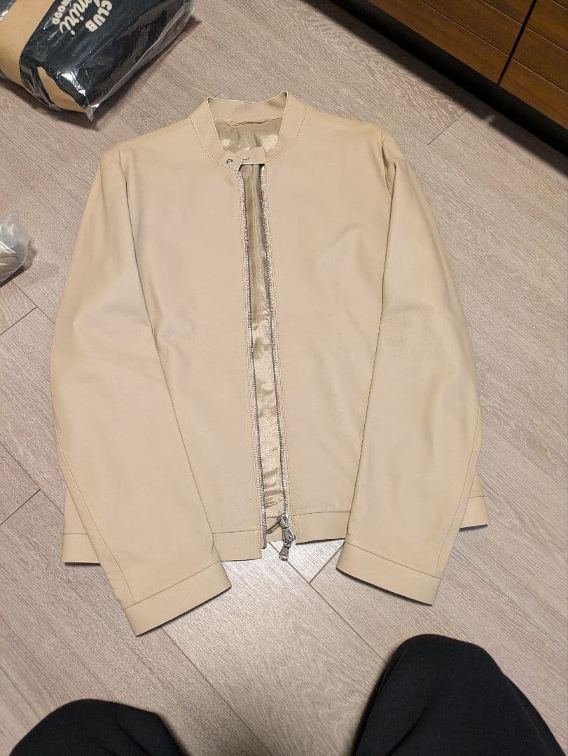 M 1945　ca max ラムレザーシングルライダースジャケット 48