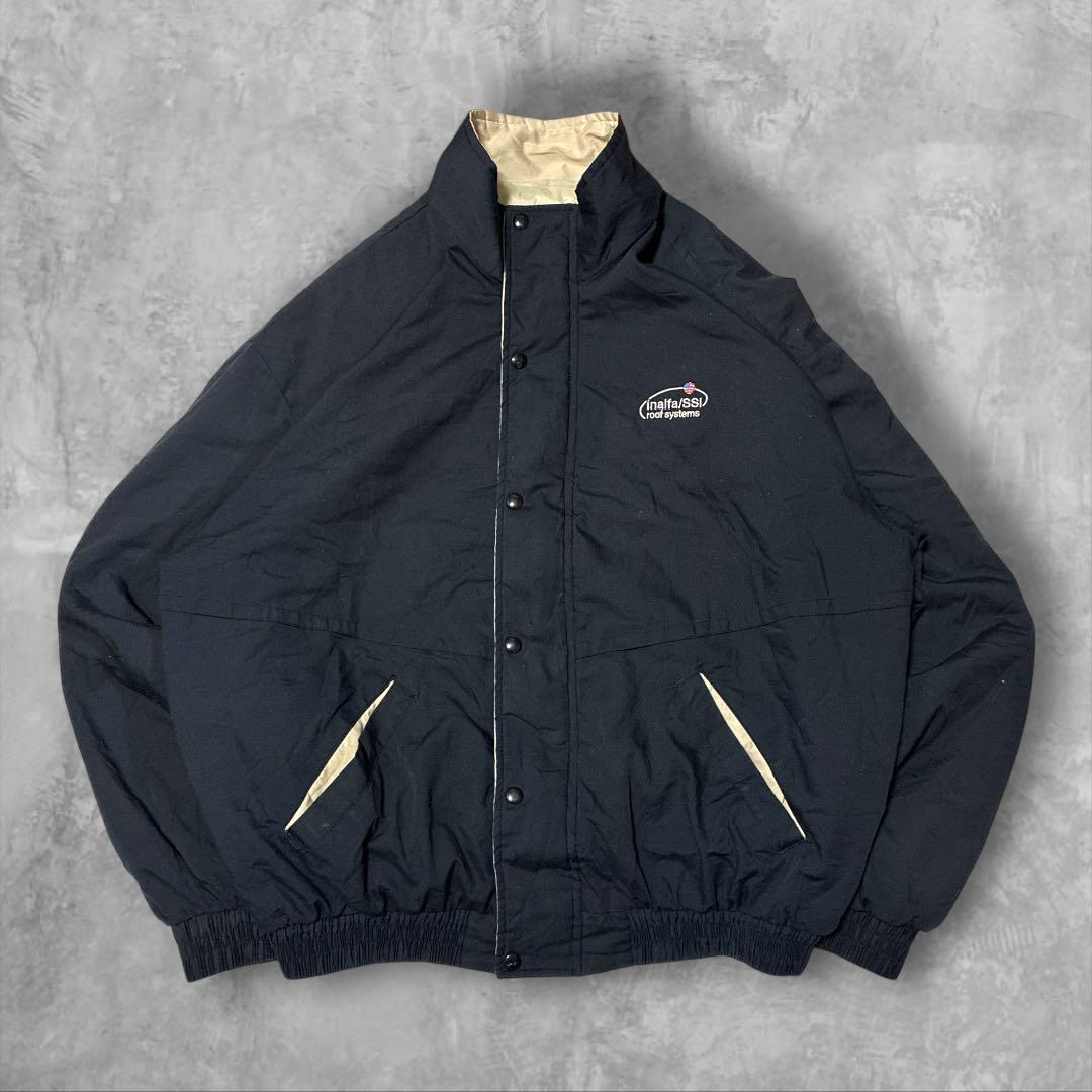 KING LOUIE 中綿ワークジャケット 2XL 黒 USA製 企業刺繍 古着