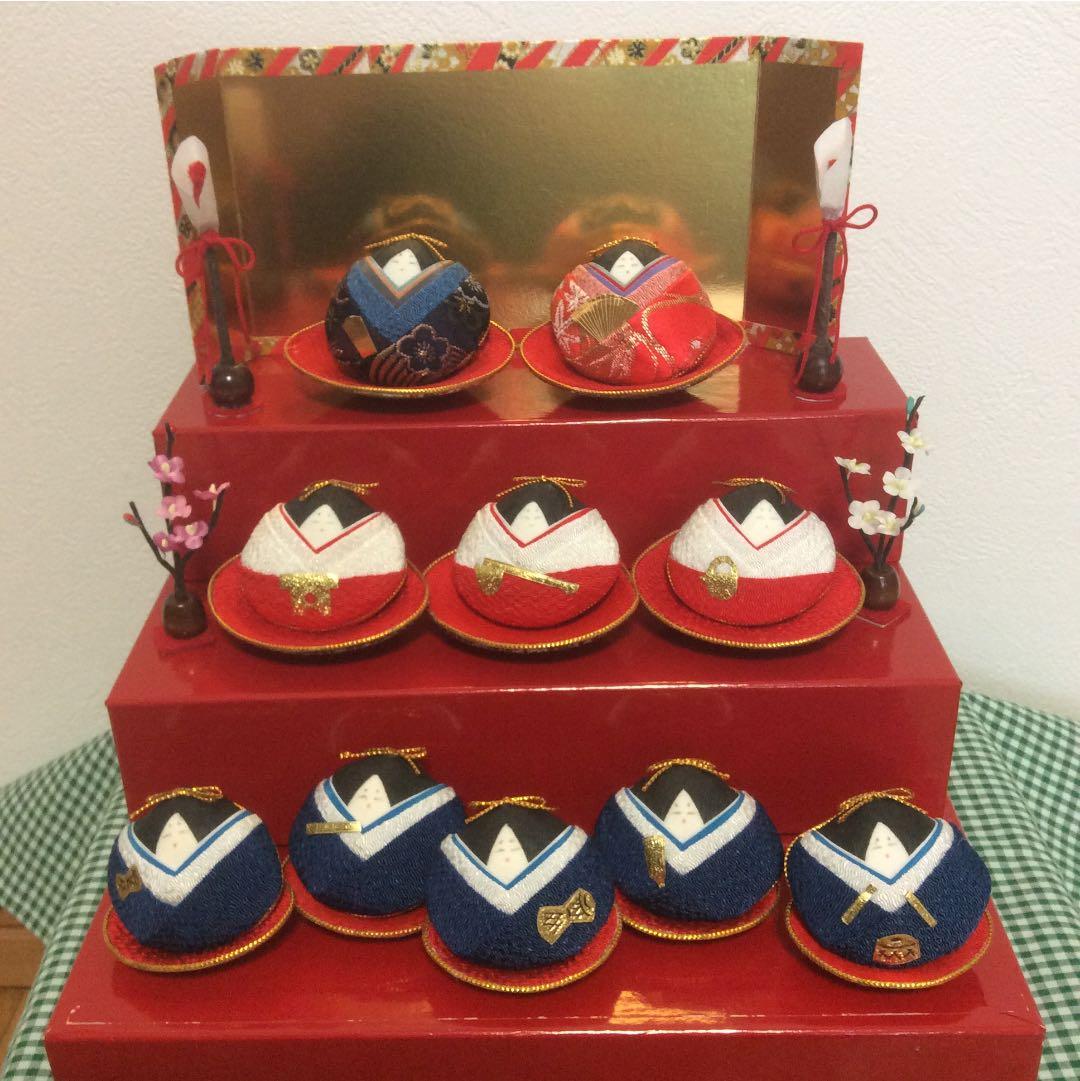 ちりめん貝雛 3段飾り