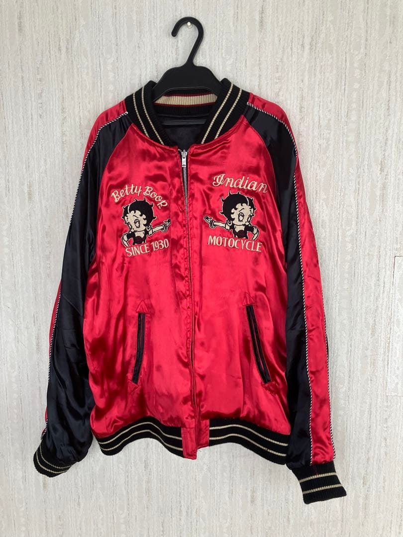 サ*リ様 INDIAN MOTOCYCLE × BETTY BOOP スカジャン