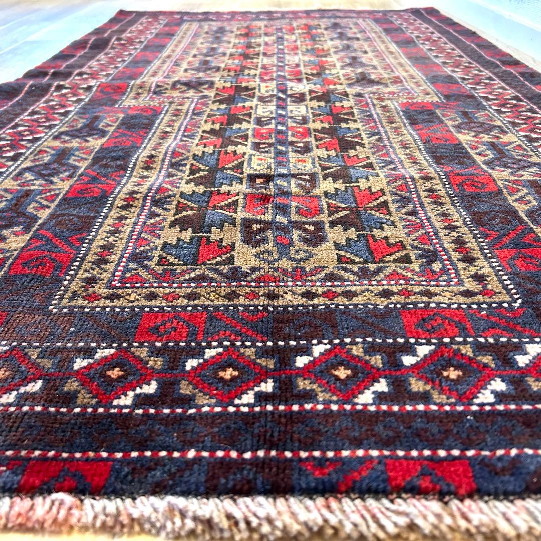 【1990's vintage】バルーチ族作 ビンテージラグ