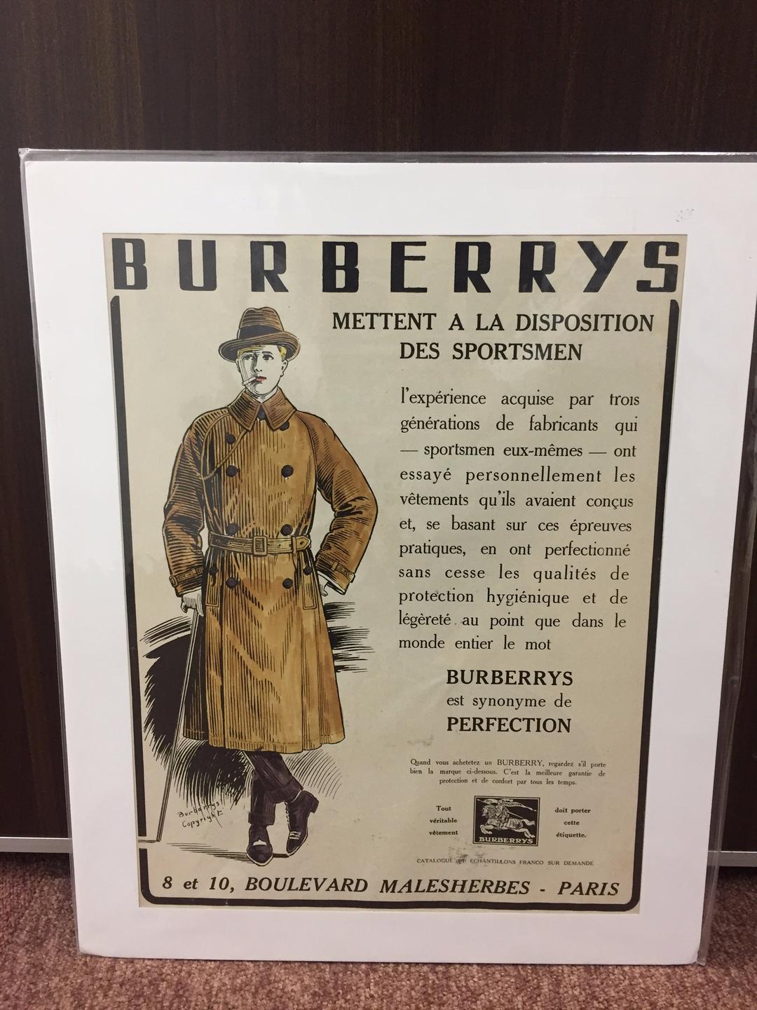 バーバリーのヴィンテージアートポスター