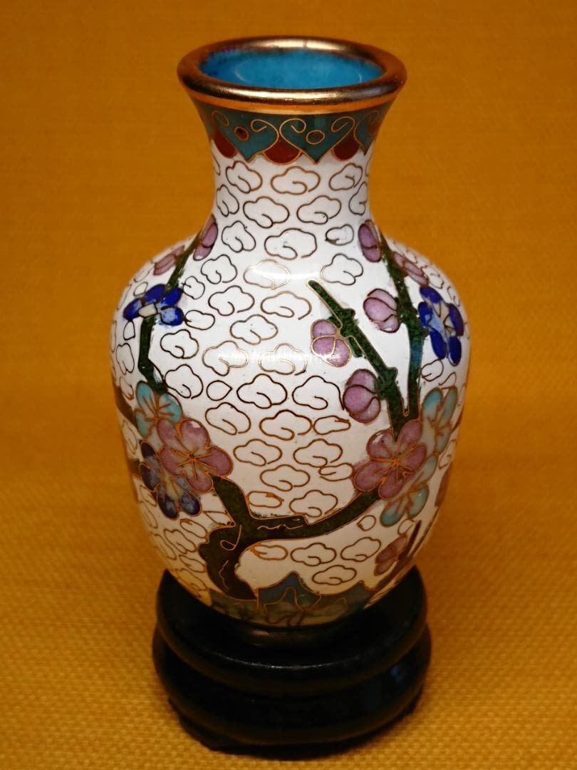 【美品】花瓶　七宝　骨董　古玩　置物　インテリア　工芸品　美術品　A3402