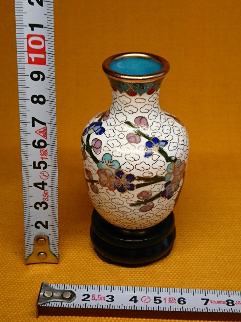 【美品】花瓶　七宝　骨董　古玩　置物　インテリア　工芸品　美術品　A3402