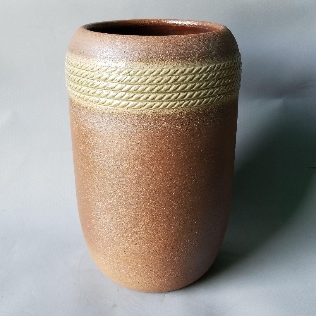 信楽焼傘立て  夏目型縄文 高さ４８cm