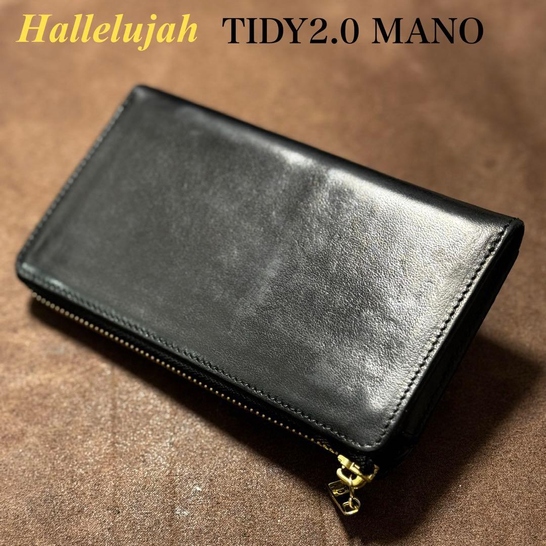 Hallelujah TIDY2.0 MANO ブラックＬ字ジップ長財布