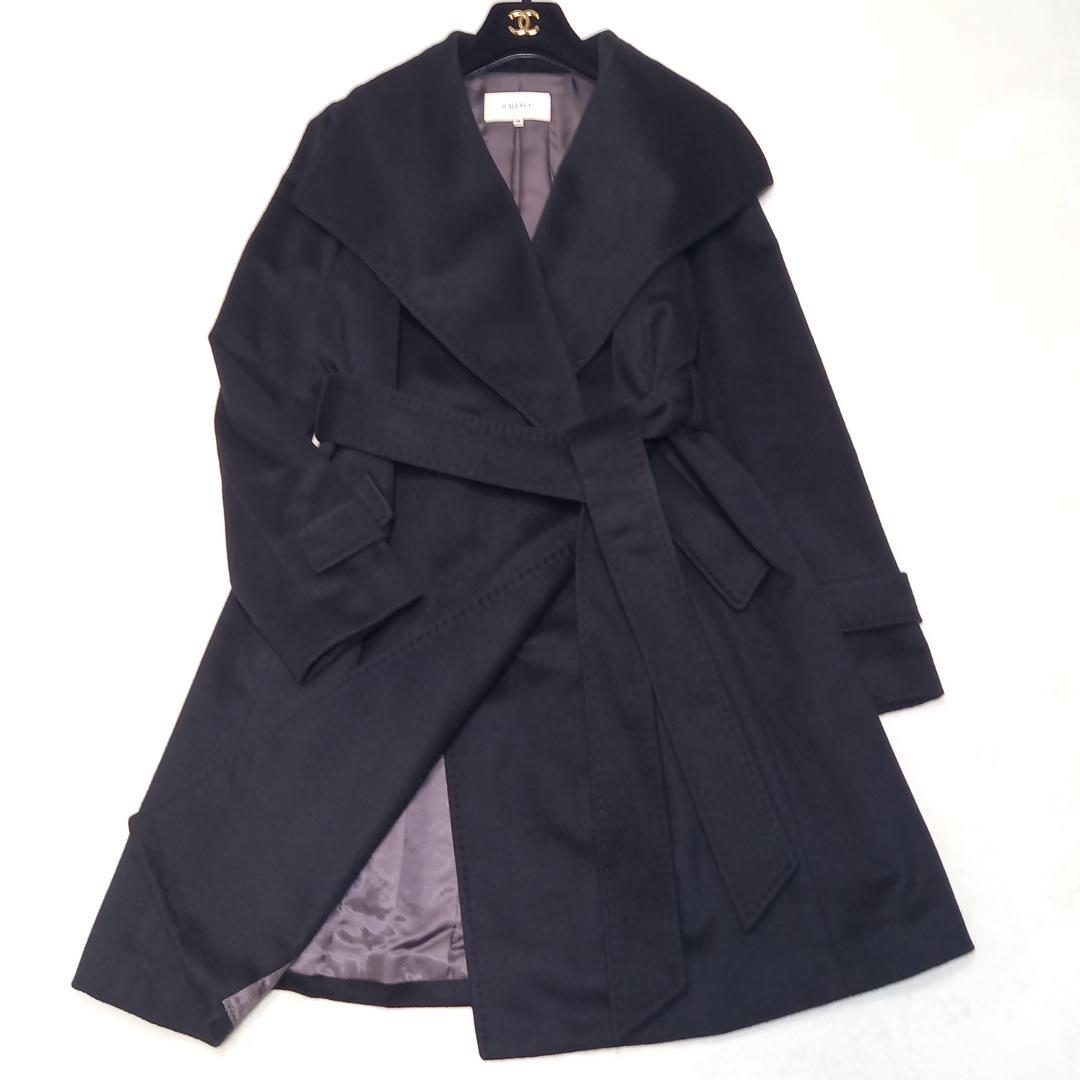 極美品✨ボールジィ×ブレスキ社 ピュアカシミヤ100 ベルテッドコート 38