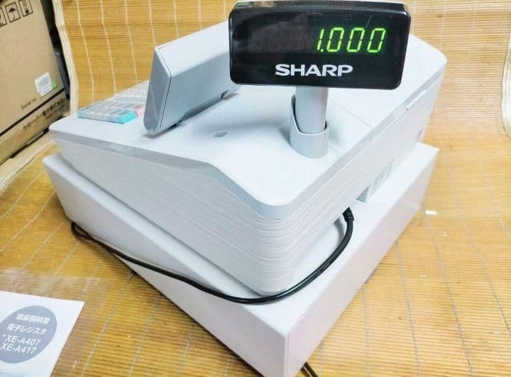 シャープレジスター　XE-A407　PC連携売上管理　上位機種　001100