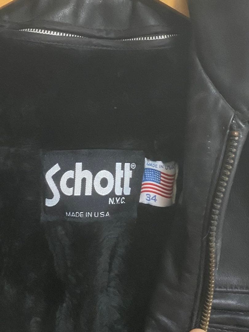 値下げ！！送料無料！ショット/ Schott シングルライダースジャケット